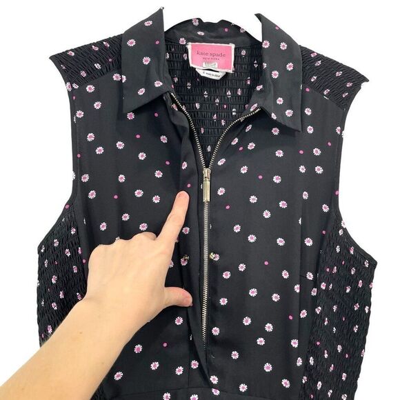 kate spade new york Daisy Dot Dress Size 6 ditsy floral sleeveless collared‎ - Picture 5 of 10